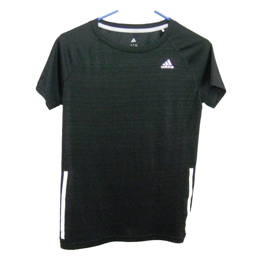 ADIDAS Running Women's (Size Medium) Black Short Sleeve Reflective T-Shirt Top